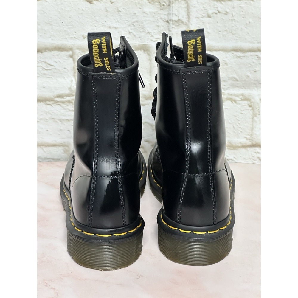 Dr. Martens Women's 1460W Original Smooth Leather Lace Up Boots - Black, Size 7 - Picture 13 of 16